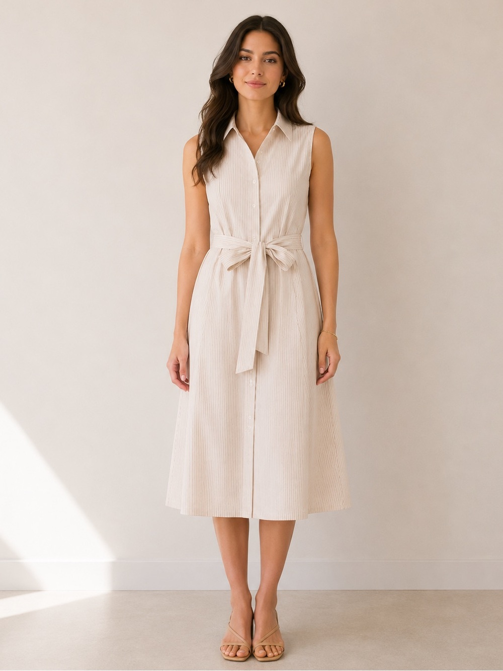 🎉LAST PIECE 🎉ANNE KLEIN Sleeveless Striped Shirt Dress